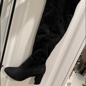 Black over the knee boots